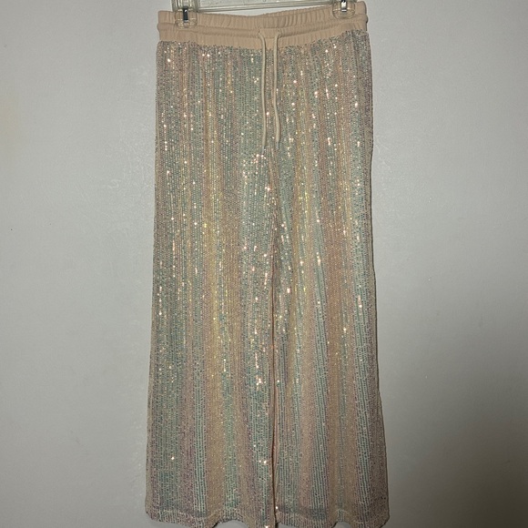 On Twelth Pants - On Twelth NWT Cream Sequin Pants Size Large